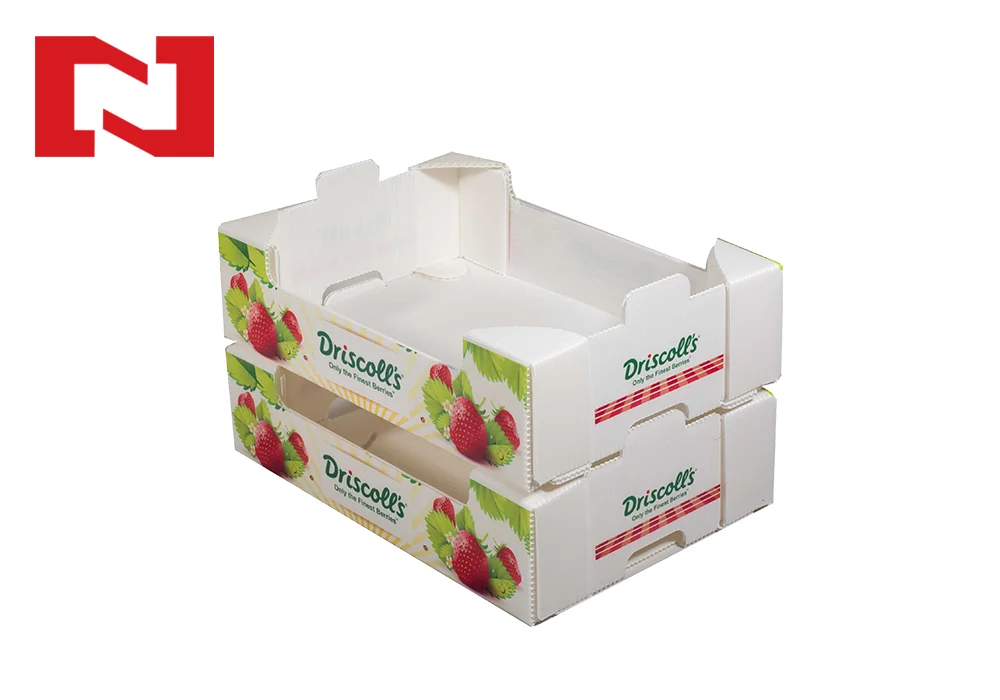 2 عدد جعبه میوه و سبزیجات کارتن پلاست